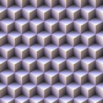 bluish cubes background, tiles seamless as a pattern