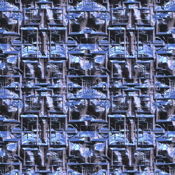 cubic chrome background, tiles seamless as a pattern