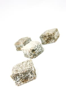 Lamingtons isolated against a white background