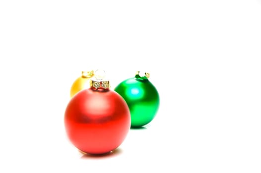 Christmas decorations isolated on a white background