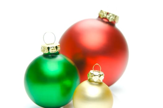 Christmas decorations isolated on a white background