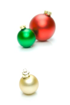 Christmas decorations isolated on a white background