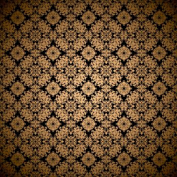 Abstract gold leaf floral abstract seamless pattern background