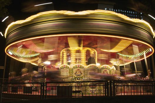 Spinning merry-go-round - 1/4 second exposure.