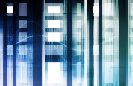 Technology Concept with Online Media Abstract Art