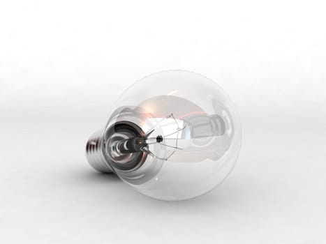 three dimensional isolated electric bulb
