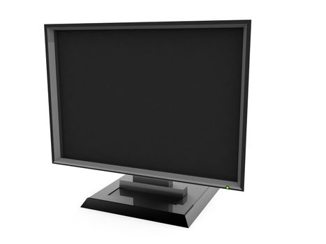 three dimensional plasma television with white background

