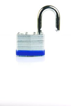 A padlock isolated against a white background