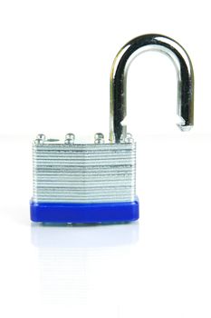 A padlock isolated against a white background