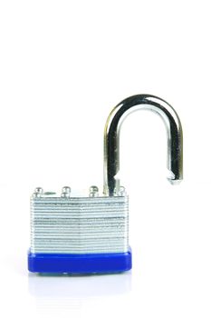 A padlock isolated against a white background