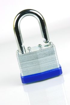 A padlock isolated against a white background