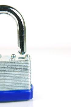 A padlock isolated against a white background