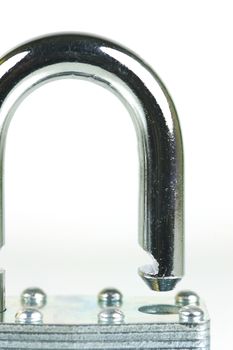 A padlock isolated against a white background