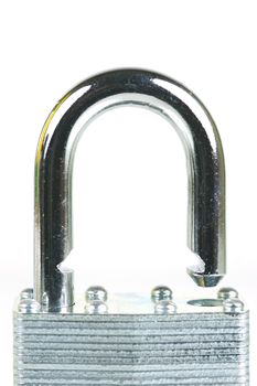 A padlock isolated against a white background