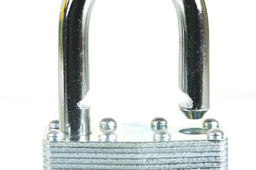 A padlock isolated against a white background