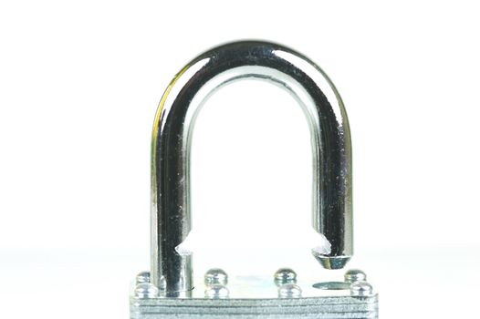 A padlock isolated against a white background