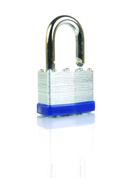 A padlock isolated against a white background