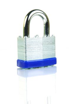 A padlock isolated against a white background