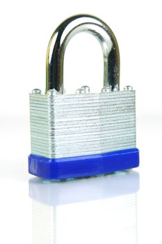 A padlock isolated against a white background