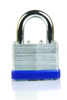 A padlock isolated against a white background