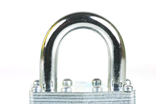 A padlock isolated against a white background