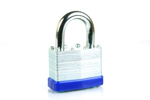 A padlock isolated against a white background