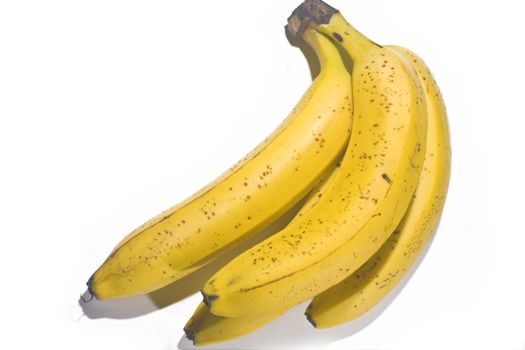 yellow banana on white background