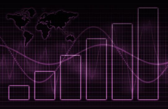 Global Business System Data as Background Wallpaper