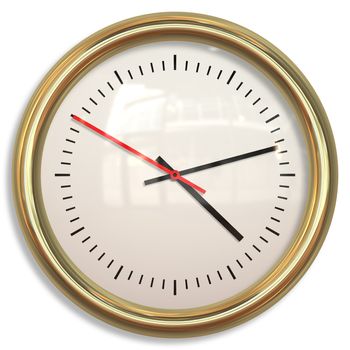 Isolated Clock Stylish and Modern Clip Art