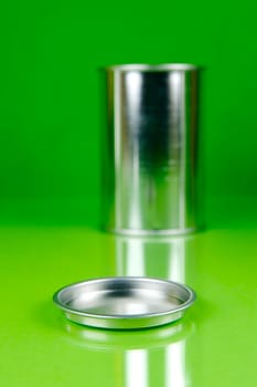 Storage Cannisters isolated against a green background