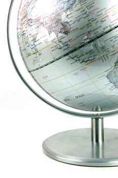 A world globe isolated against a white background