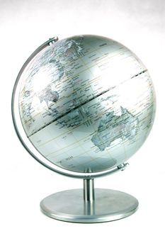 A world globe isolated against a white background