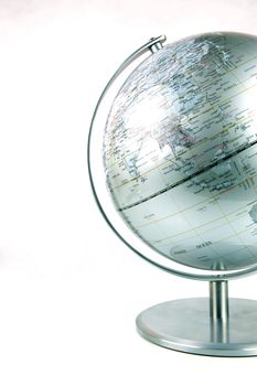 A world globe isolated against a white background