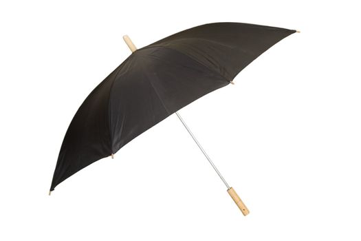 open black bussines umbrella on white background