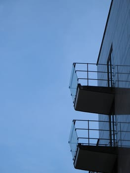 modern balcony silhouette