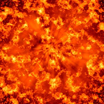 Abstract image of the explosion