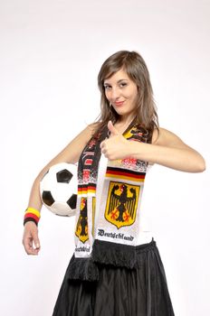 Confident Supporter Woman For The German Soccer Team