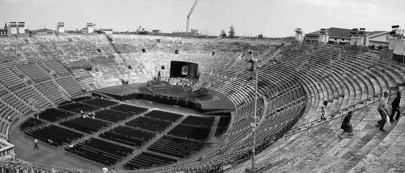 Panoramic View of Arena di Verona, Italy