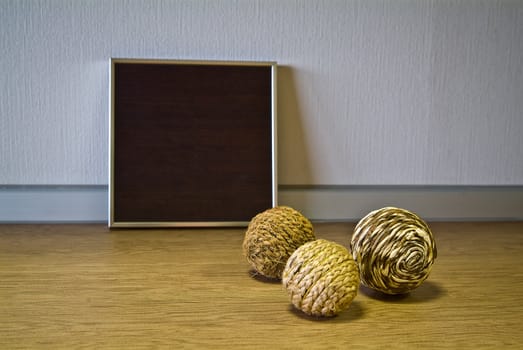 Straw spheres on the kitchen