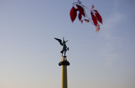 monument of angel in Prague