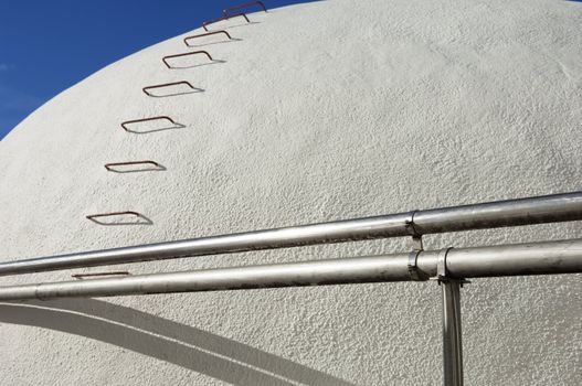 Concrete wine tanks in a winery, Alentejo, Portugal