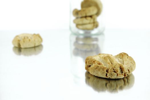 Ginger cookies isolated against a white background