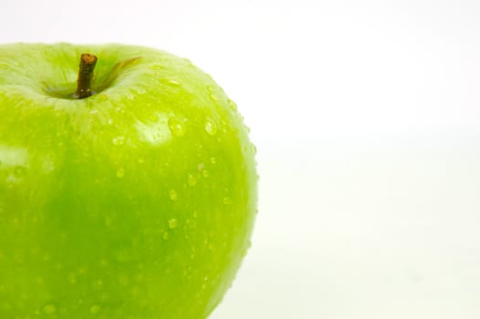 Green apples isolated against a white background