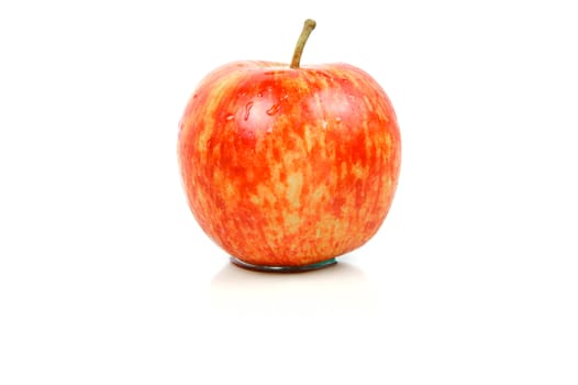 Red apples isolated against a white background