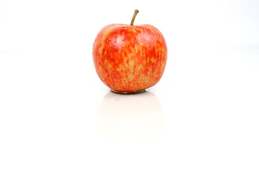 Red apples isolated against a white background