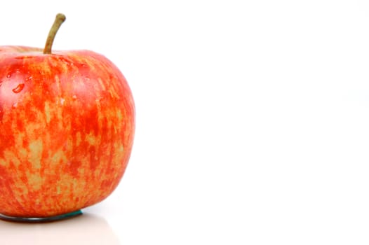 Red apples isolated against a white background