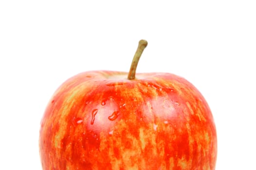 Red apples isolated against a white background