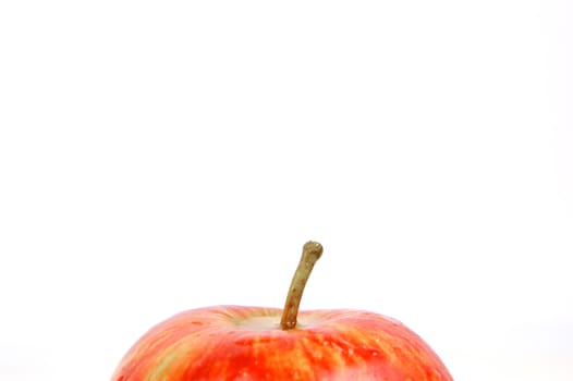 Red apples isolated against a white background