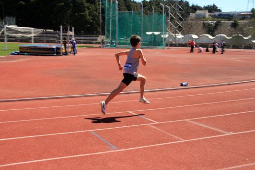 atlhetics outdoor in sport stadium