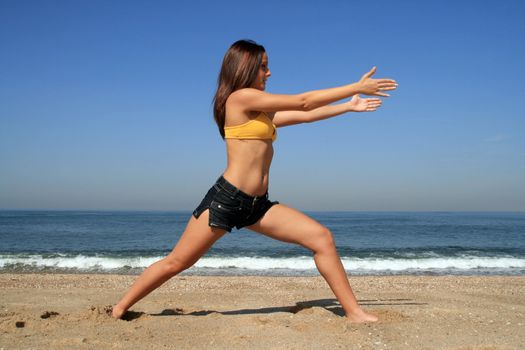 yoga on the coast and beach